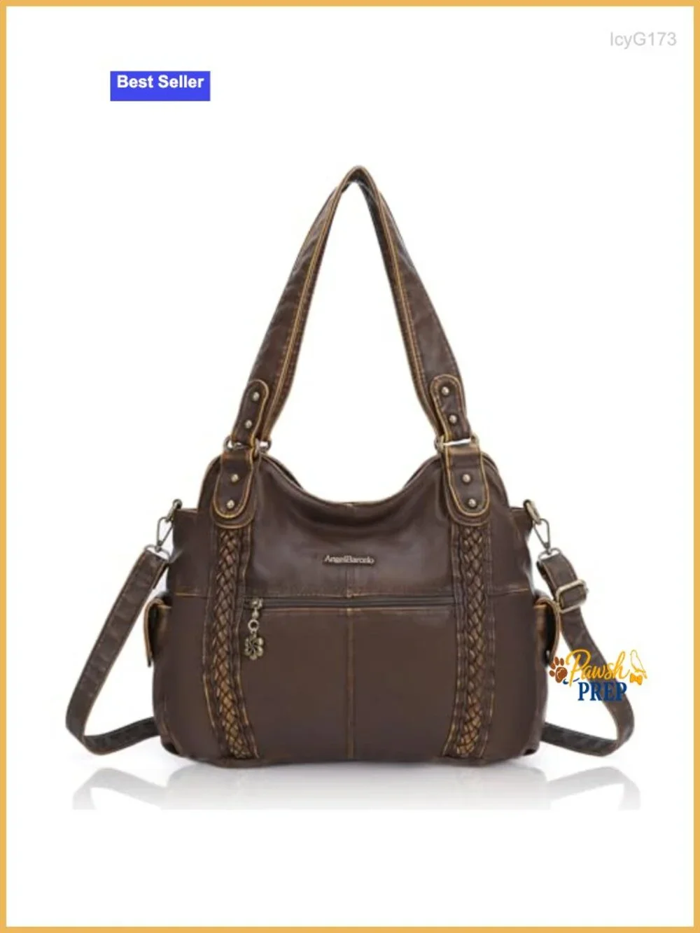 Women's Faux Leather Hobo Tote Crossbody Bag with Adjustable Strap